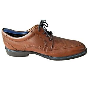 Bostonian Men's Tifton Edge Oxford Brown Leather Dress Shoes Size 10.5M